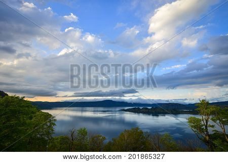 Lake Towada At Sunset In Aomori, Japan