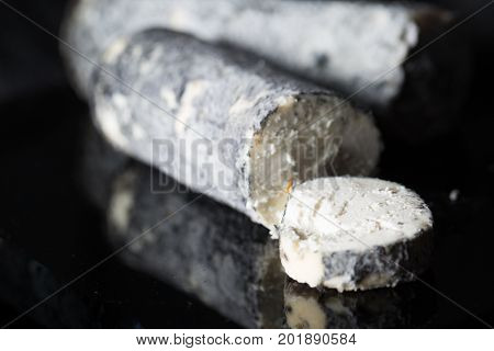 Studio Shot Of French Goat Cheese Saint Maure