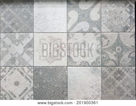 Stone pavement texture. Granite cobblestoned pavement background. Abstract background of old cobblestone pavement close-up. Seamless texture. Perfect tiled on all sides