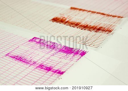 Earthquake Wave On A Graph Paper
