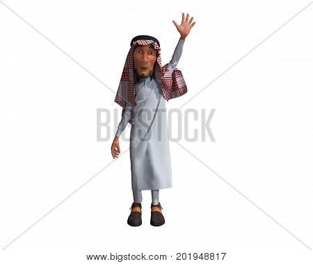 3d rendering of a stylized middle eastern man.