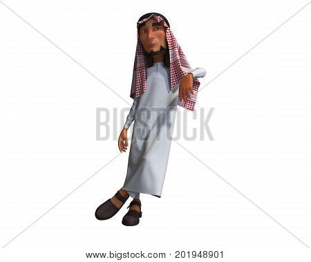 3d rendering of a stylized middle eastern man.