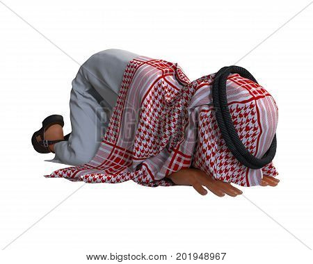3d rendering of a stylized middle eastern man.