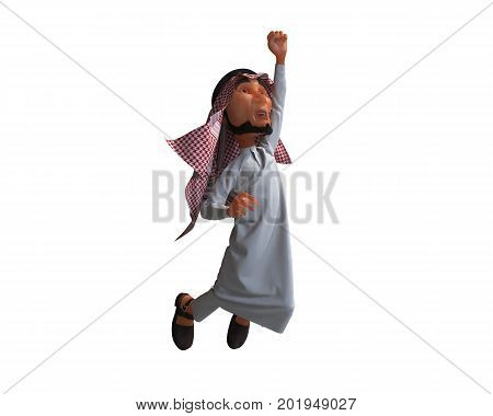 3d rendering of a stylized middle eastern man.