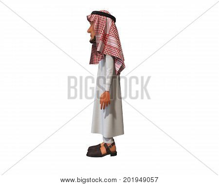 3d rendering of a stylized middle eastern man.
