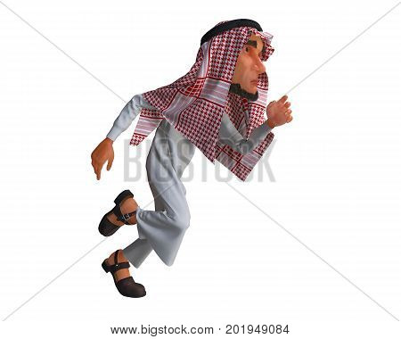 3d rendering of a stylized middle eastern man.