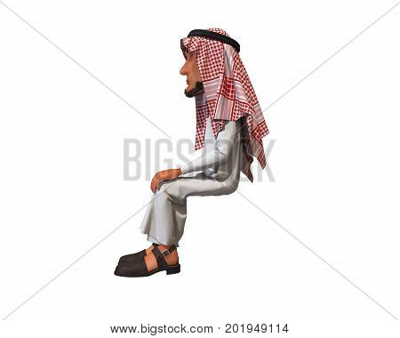3d rendering of a stylized middle eastern man.