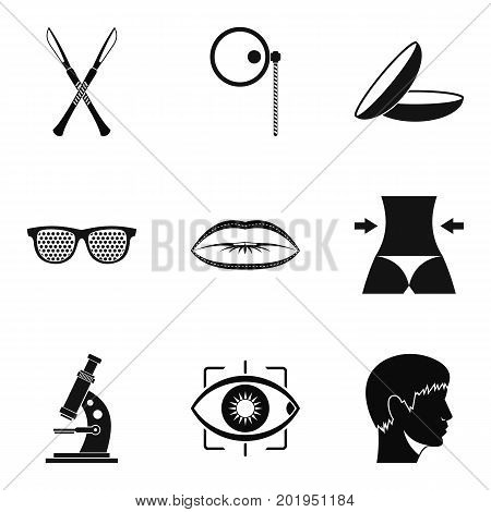 Corpus icons set. Simple set of 9 corpus vector icons for web isolated on white background