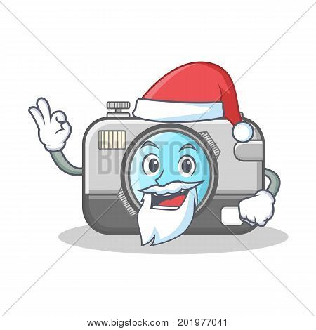 Santa camera caharacter cartoon design vector illustration