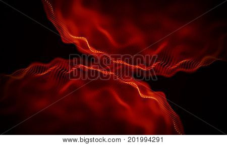 Abstract Black Geometrical Background . Connection structure. Science background. Futuristic Technology HUD Element . onnecting dots and lines . Big data visualization and Business .