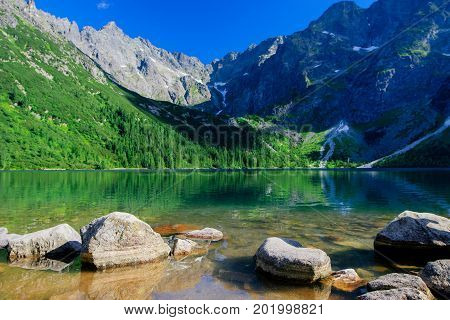 National Park. Travel In The Mountains. Tatra Sea Eye.