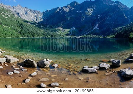 National Park. Travel In The Mountains. Tatra Sea Eye.