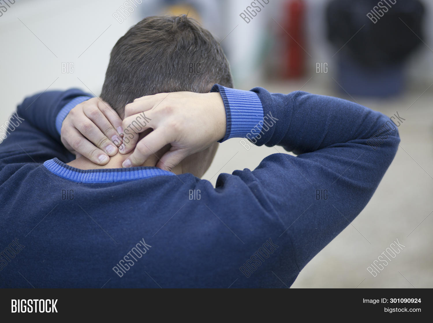 Sharp Pain Neck. Man Image & Photo (Free Trial) Bigstock