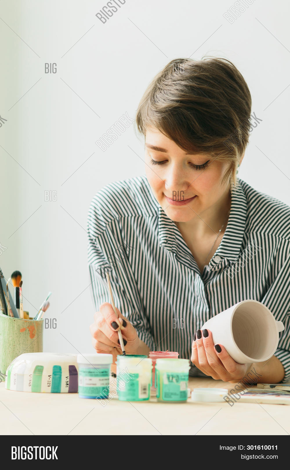 Pottery Girl Holds Image & Photo (Free Trial) Bigstock