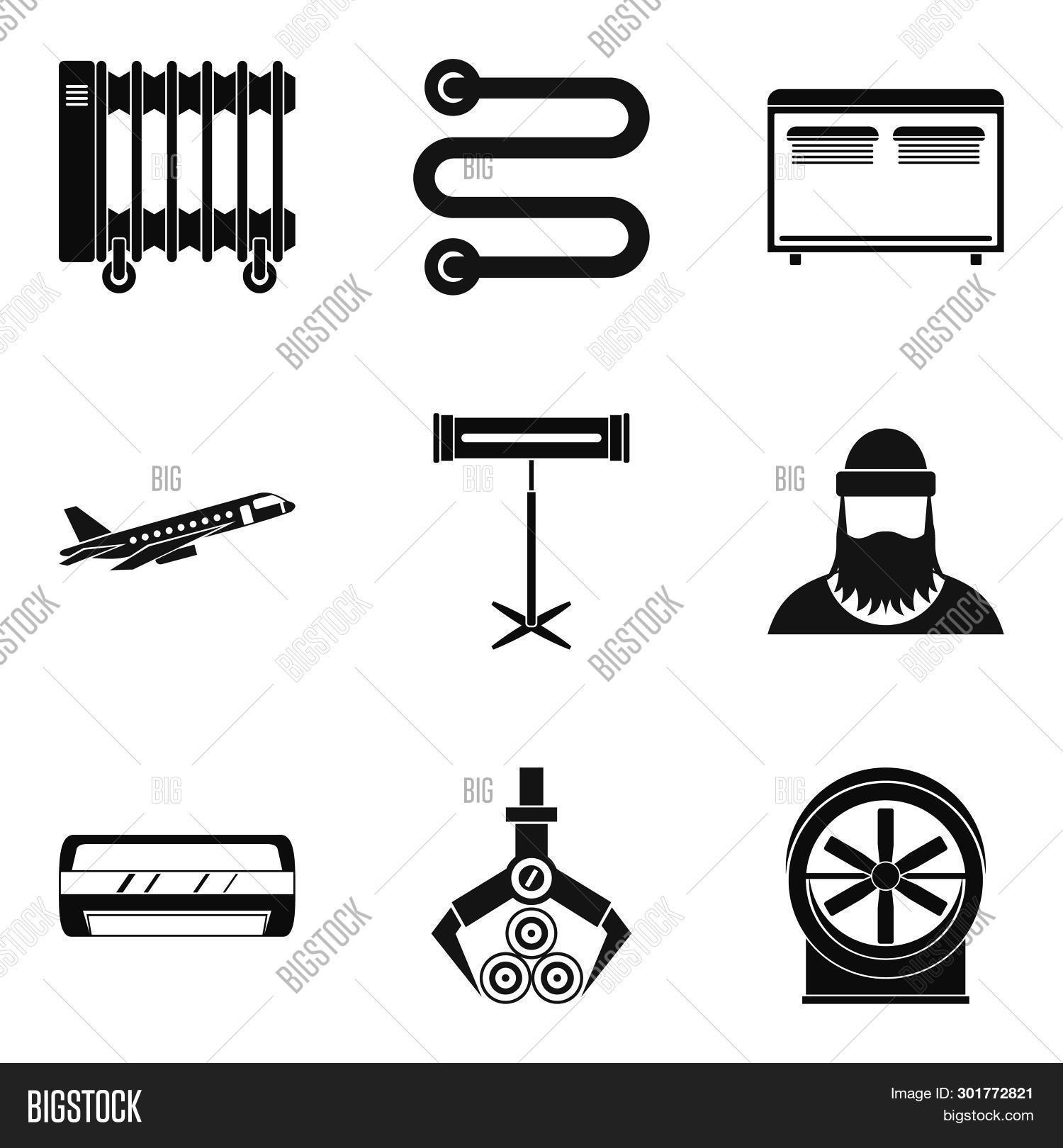 Heating Icons Set. Image & Photo (Free Trial) Bigstock