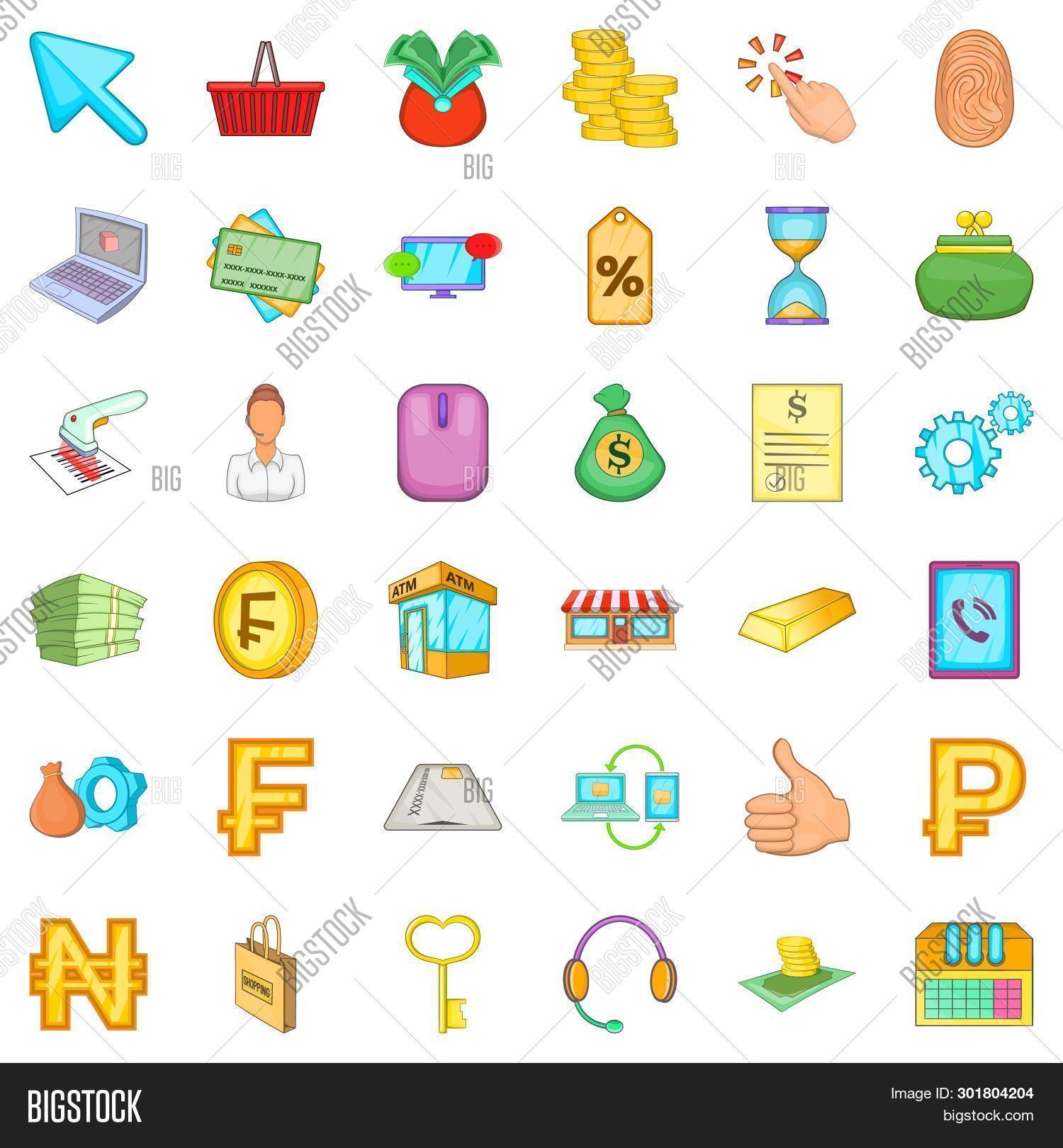 Bank Widget Icons Set Image Photo Free Trial Bigstock