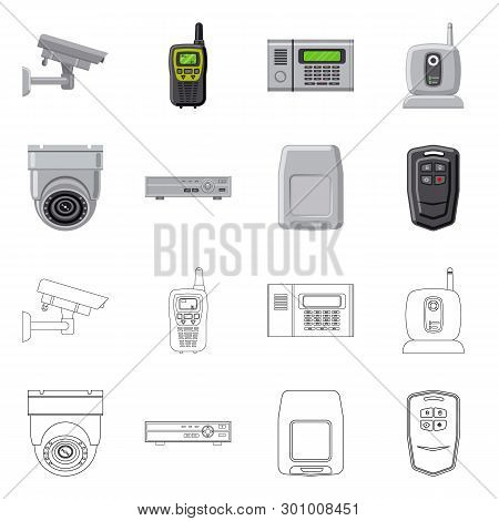 Isolated Object Of Office And House Icon. Set Of Office And System Vector Icon For Stock.