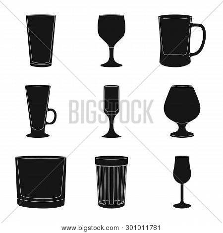 Vector Design Of Texture And Volume Sign. Collection Of Texture And Container Vector Icon For Stock.