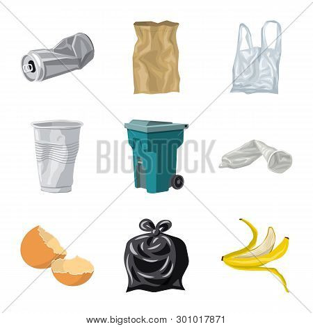 Vector Illustration Of Environment  And Waste Symbol. Collection Of Environment  And Ecology Vector 