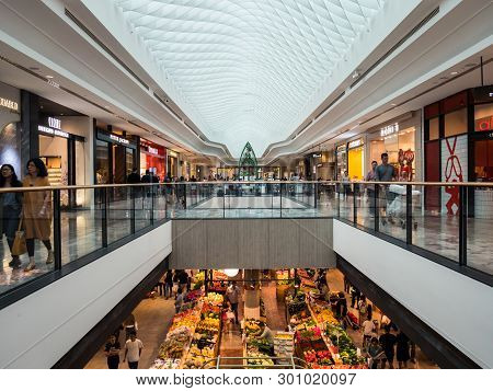Melbourne, Australia - December 9, 2018: The Glen Shopping Centre Is A Major Shopping Mall In Glen W