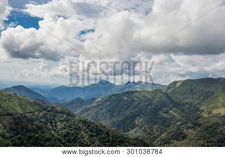This Hill Range Is On The Way To Sabrimala Temple From Vagamon Kerala India. In This Image Hill Rang