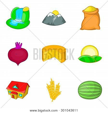 Thorp Icons Set. Cartoon Set Of 9 Thorp Icons For Web Isolated On White Background