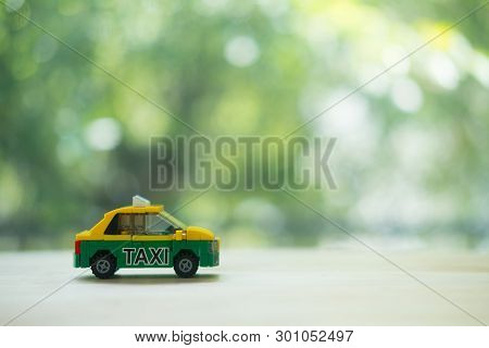 Toy Model Of Thai Personal Taxi-meter Cab, Personal Tran. Taxi Passengers Or Tourists In Thailand. C
