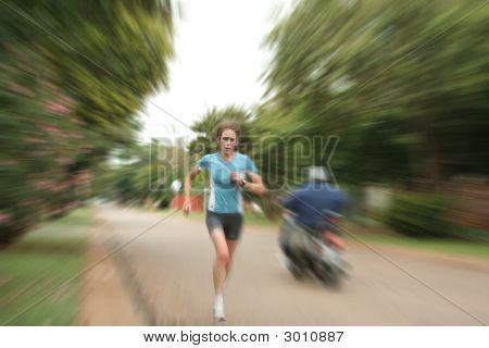 Athete feminino Running.