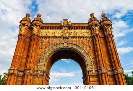 The Arc De Triomf Is A Triumphal Arch In The City Of Barcelona In Catalonia, Spain. Triumphal Arch I