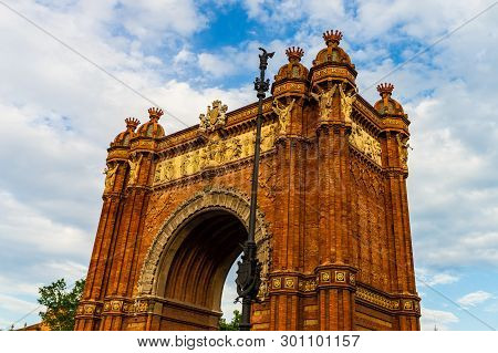 The Arc De Triomf Is A Triumphal Arch In The City Of Barcelona In Catalonia, Spain. Triumphal Arch I