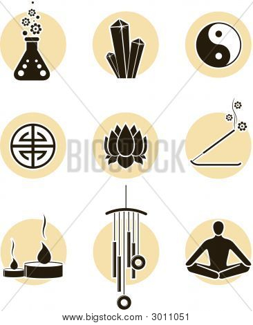 Jeu d'icônes de spiritualité