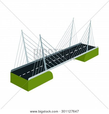 Vector Illustration Of Bridge And Construction Icon. Set Of Bridge And Suspended  Stock Vector Illus