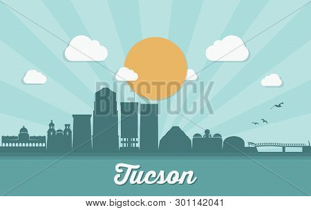 Tucson Skyline - Arizona - Vector Illustration - Vector