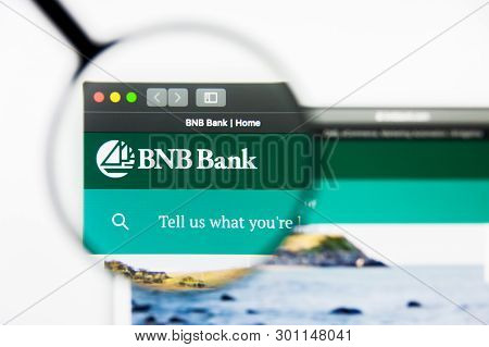 Richmond, Virginia, Usa - 9 May 2019: Illustrative Editorial Of Bnb Bank Website Homepage. Bnb Bank 