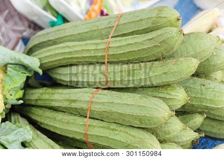 Luffa Acutangula For Cooking At Street Food