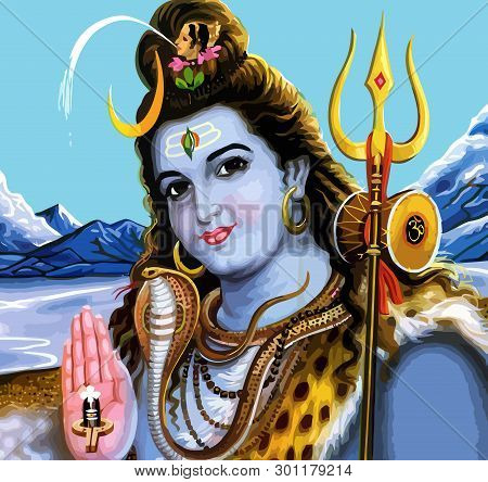 Maha Shivaratri Lord God  Hinduism Mountains   Spiritual Illustration