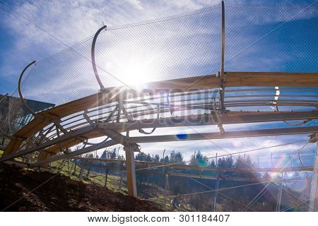Alpine coaster in beautiful nature