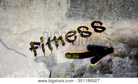 Wall Graffiti The Direction Way To Fitness