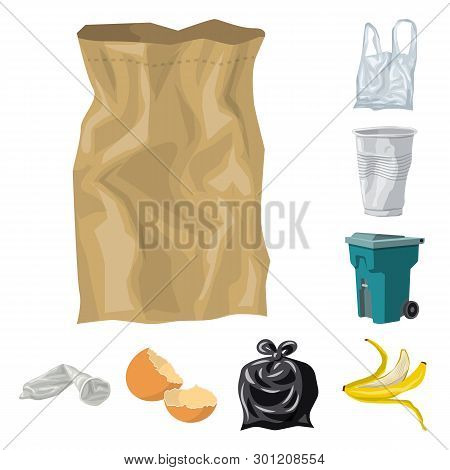 Vector Design Of Environment  And Waste Icon. Set Of Environment  And Ecology Vector Icon For Stock.