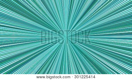 Turquoise Psychedelic Abstract Striped Star Burst Background Design