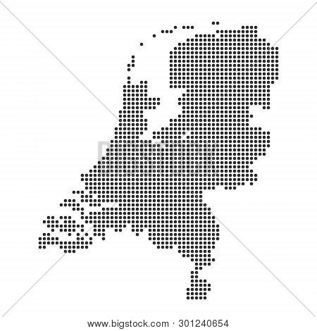 Map With Dot - Netherlands . Template For Your Design