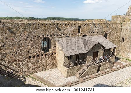 Smederevo, Serbia, May 03, 2019 : The Courtyard Of The Smederevo Fortress, Standing On The Banks Of 