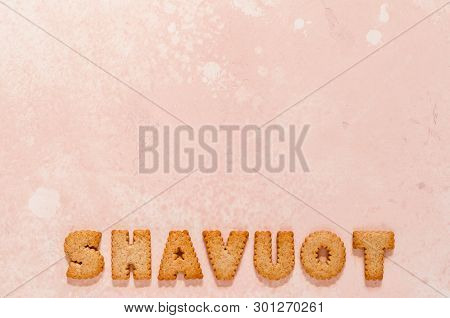 Crackers Arranged As A Word Shavout, Copy Space For Your Text