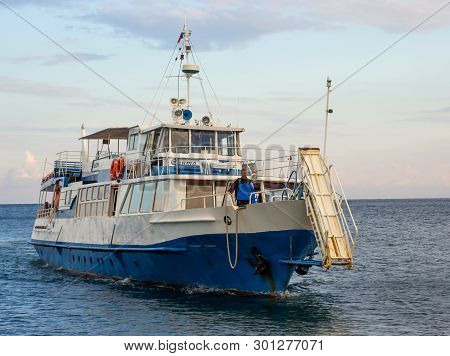 Alushta, Russia - September 10, 2018: Pleasure Boat 