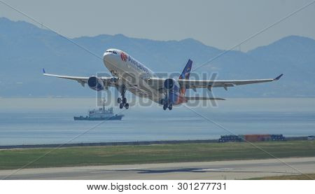 Airplane Taking-off From Kansai Airport