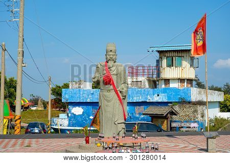 Tainan, Taiwan - April 11, 2019 :  Luermen River Estuary (natural Defense Of The Capital) At Taijian