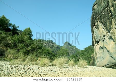 Mountain naturlige landskab, Wuyi Mountain, Fujian-provinsen, Kina