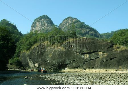 Mountain naturlige landskab, Wuyi Mountain, Fujian-provinsen, Kina