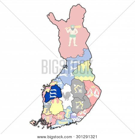 Southern Ostrobothnia Region With Flag