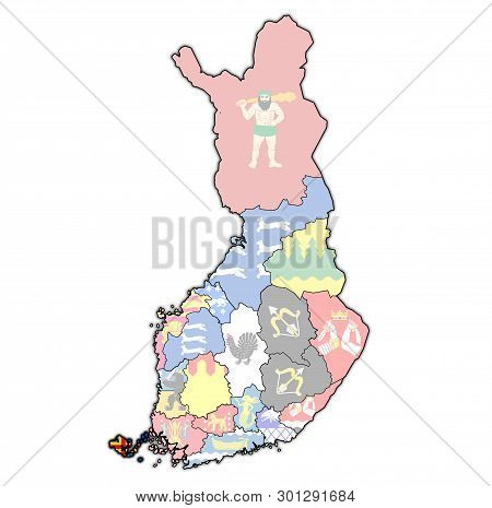 Aaland Region With Flag